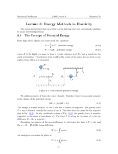 Lecture 8: Energy Methods in Elasticity