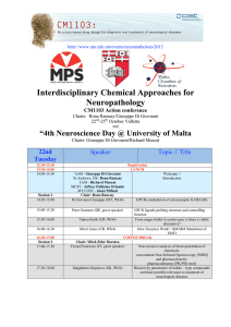 Interdisciplinary Chemical Approaches for Neuropathology “4th Neuroscience Day @ University of Malta