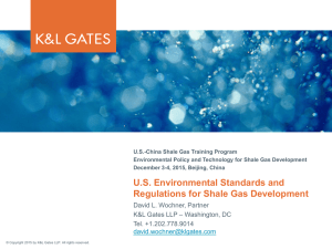U.S.-China Shale Gas Training Program December 3-4, 2015, Beijing, China