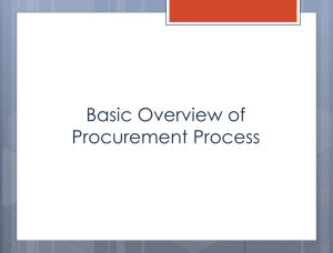 Basic Overview of Procurement Process