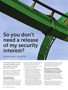 So you don’t need a release of my security interest?