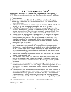9.4  UV-Vis Operation Guide