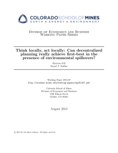 Think locally, act locally: Can decentralized presence of environmental spillovers?