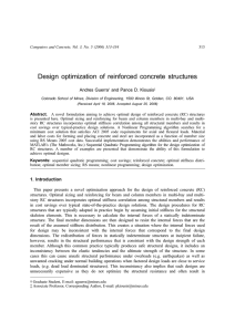 Design optimization of reinforced concrete structures Andres Guerra and Panos D. Kiousis