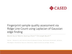 Fingerprint sample quality assessment via edge finding
