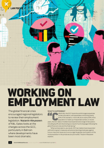 WOrking On empLOyment LAW “C LAW FOCUS