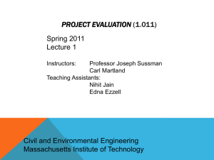 PROJECT EVALUATION  Spring 2011 Lecture 1
