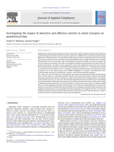 Investigating the impact of advective and diffusive controls in solute... geoelectrical data