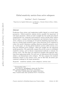 Global sensitivity metrics from active subspaces