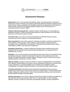 Assessment Glossary