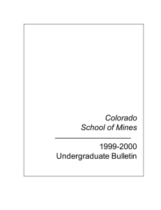 Colorado School of Mines 1999-2000 Undergraduate Bulletin
