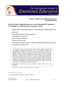 Eccomi Pronto: Implementation of a Socio-Emotional Development