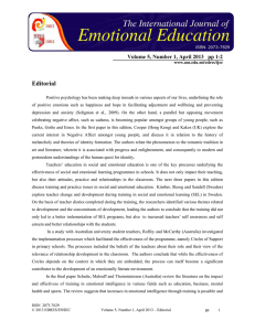 Editorial Volume 5, Number 1, April 2013   pp 1-2