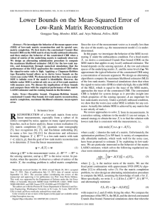 Lower Bounds on the Mean-Squared Error of Low-Rank Matrix Reconstruction