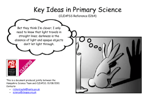 Key Ideas in Primary Science