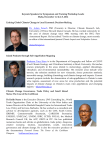Keynote Speakers for Symposium and Training Workshop Leads: