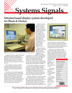 Systems Signals Internet-based display system developed for Black &amp; Decker