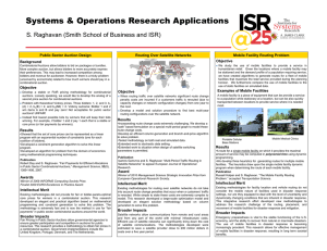 Systems &amp; Operations Research Applications Public Sector Auction Design