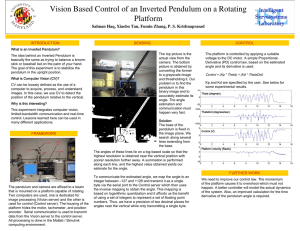 Vision Based Control of an Inverted Pendulum on a Rotating Platform INTRODUCTION