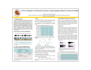 A Novel Speaker Verification System Using Samples-Based Acoustical Model