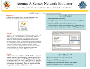 Atemu: A Sensor Network Emulator The Debugger Objective :