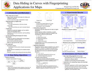 Data Hiding in Curves with Fingerprinting Applications for Maps
