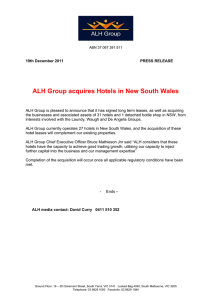 ALH Group acquires Hotels in New South Wales