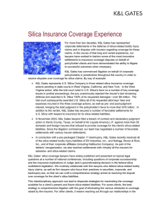 Silica Insurance Coverage Experience