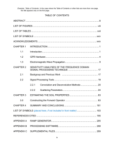 TABLE OF CONTENTS ABSTRACT ..................................................................................................................... iii