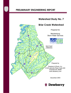 PRELIMINARY ENGINEERING REPORT Watershed Study No. 7  Briar Creek Watershed