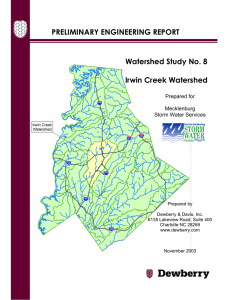 PRELIMINARY ENGINEERING REPORT Watershed Study No. 8  Irwin Creek Watershed