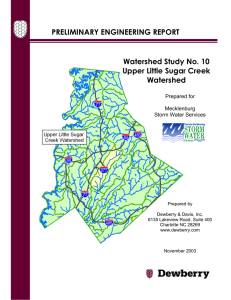 PRELIMINARY ENGINEERING REPORT Watershed Study No. 10 Upper Little Sugar Creek Watershed