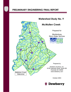PRELIMINARY ENGINEERING FINAL REPORT Watershed Study No. 9  McMullen Creek