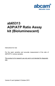 ab65313 ADP/ATP Ratio Assay kit (Bioluminescent)