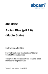 ab150661 Alcian Blue (pH 1.0) (Mucin Stain) Instructions for Use
