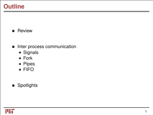 Outline Review Inter process communication Signals