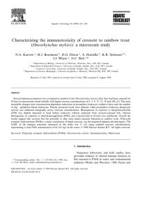 Characterizing the immunotoxicity of creosote to rainbow trout Oncorhynchus mykiss N.A. Karrow