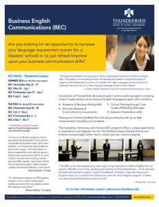 Business English Communications (BEC)