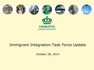 Immigrant Integration Task Force Update October 28, 2014