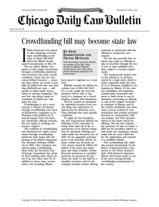 I Crowdfunding bill may become state law ®