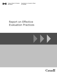 Report on Effective Evaluation Practices