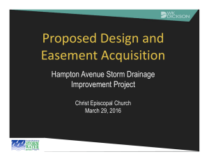 Proposed Design and  Easement Acquisition Hampton Avenue Storm Drainage Improvement Project