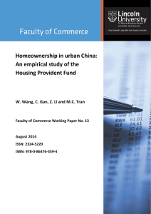 Homeownership in urban China: An empirical study of the Housing Provident Fund