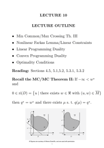 LECTURE 10 LECTURE OUTLINE Reading: Sections 4.5, 5.1,5.2, 5.3.1, 5.3.2 −⇣ &lt; w
