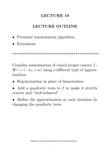 LECTURE 19 LECTURE OUTLINE ******************************************** f