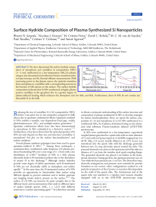 Surface Hydride Composition of Plasma-Synthesized Si Nanoparticles