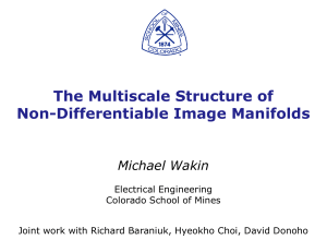 The Multiscale Structure of Non-Differentiable Image Manifolds Michael Wakin