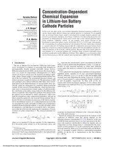 Concentration-Dependent Chemical Expansion in Lithium-Ion Battery Veruska Malav