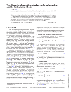 Two-dimensional acoustic scattering, conformal mapping, and the Rayleigh hypothesis P. A. Martin
