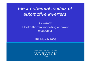 Electro-thermal models of automotive inverters Electro-thermal modelling of power electronics
